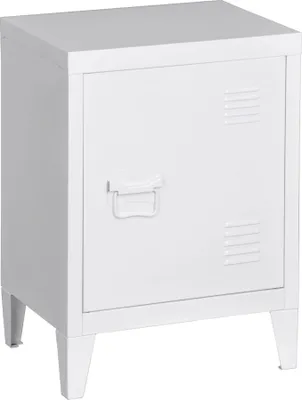 Obrázek produktu pro In And OutdoorMatch Tobin noční stolek - Kov - 57x40x30 cm - Bílá - Stylový vzhled