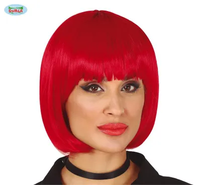 Produktbild von rote Bob Perücke für Damen