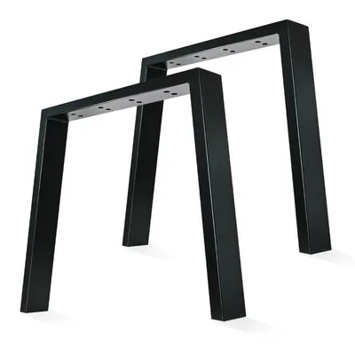 Produktbild von Stabile Tischbeine aus Metall – DIY-Tischbeine – U-förmiges Tischgestell – Esstischbeine – Möbelbeine aus Stahl – 71 cm (H) x 61 cm (B) – Schwarz