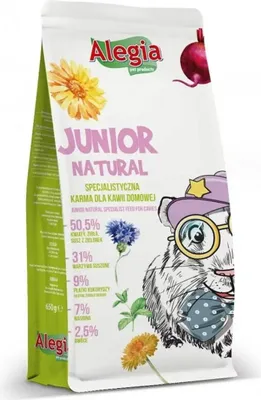Immagine prodotto di Cibo ALEGIA Junior Natural per animali domestici - 650g