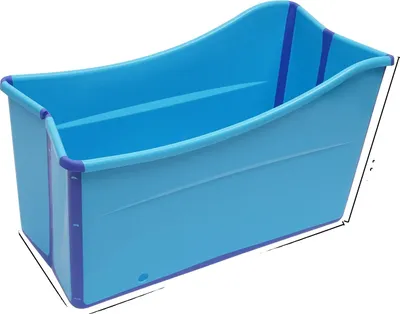 Produktbild von Klappbare Badewanne, platzsparendes Design, komfortables Badeerlebnis, Blau