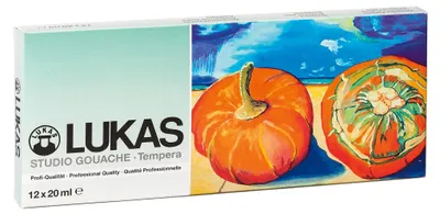 Produktbild von Nerchau Lukas Studio Gouache Starter-Set 12x20ml Künstlerfarben im Kartonetui