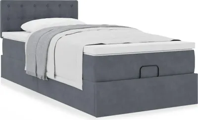 Produktbild von Möbel Ottoman-Bett mit Matratze Dunkelgrau 90x190 cm Samt - Klassische Betten 3311886