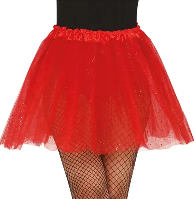 Immagine prodotto di Tutù di Carnevale Blu Glitter Dance Costume Festive Outfit Elegante Gonne Eleganza Scintillante Dreamlike Party Accessorio Shiny Fantasy, Colore: Rosso
