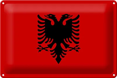 Produktbild von Blechschild Flagge Albanien 30x20cm Flag of Albania