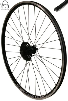 Produktbild von REDONDO 28 Zoll Hinterrad Laufrad V-Profil Felge Schwarz 8-fach Shimano Kassette