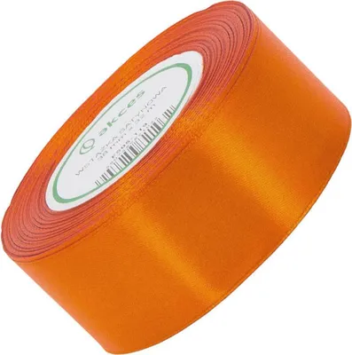 Zdjęcie produktu dla Wstążka satynowa ciemna pomarańcz 38mm - 32mb