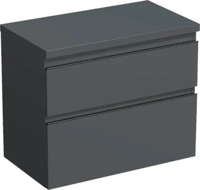 Produktbild von Jungborn Waschtischunterschrank TRENTA BxHxT 76,7 x 64,6 x 44,5 cm Frontfarbe anthrazit matt TRE DESK 80 2Z B A3396
