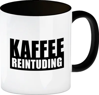 Produktbild von Kaffeereintuding Kaffeebecher Henkel und Innenseite Schwarz