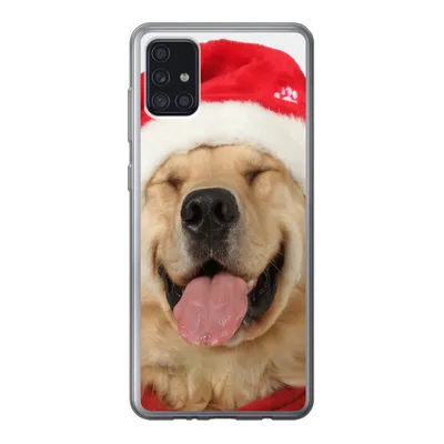 Produktbild von MuchoWow® Handyhülle Schutzhülle Hülle für Samsung Galaxy A52 5G Hund - Lustig - Lachen - Kinder - Jungen - Mädchen Silikon Softcase Handy Hülle - Umschlag