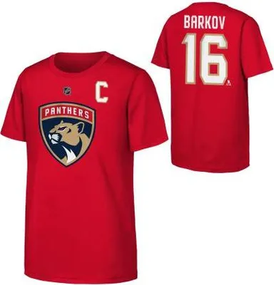 Produktbild von OUTERSTUFF Flat N&N NHL Junior T-Shirt, Rot, Größe: L, Florida Panthers, Aleksander Barkov, 14-16 Jahre