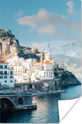 Produktbild von MuchoWow® Poster Italien - Stadt - Weiß 40x60 cm - Plakate für die Wand - Poster Babyzimmer