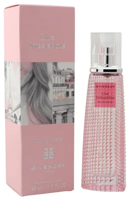 Givenchy Live Irrésistible Eau de Toilette 50 ml mit rosa Verpackung und strukturierter Glasflasche in zartem Pink
