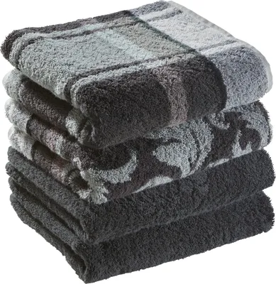 Produktbild von Erwin Müller Handtuch Ludwigsburg" 4er-Pack grau 50x100 cm"