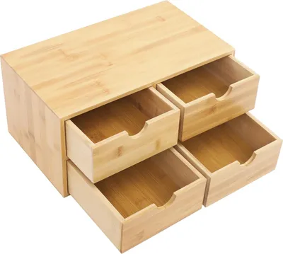 Produktbild von Schreibtisch-Organizer - Schubladenbox - 4 Schubladen - Platzsparend - Langlebig - Vielseitig - Büro & Zuhause - Für Schrein