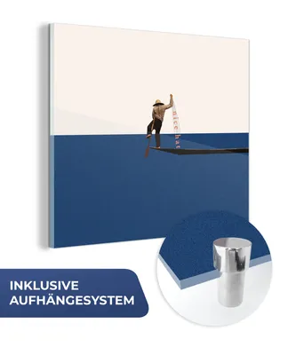 Obrázok produktu pre MuchoWow® Sklenené obrazy - Obrazy na stenu - Foto na skle Žena - komplimenty - abstraktné 90x90cm Nástenná dekorácia zo skla - akrylový sklenený obraz -