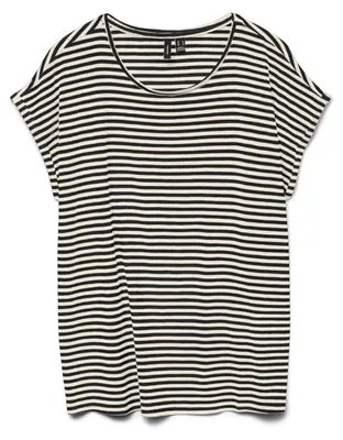 Produktbild von Vero Moda VMAVA T-Shirt,10284469,M, T-Shirt, Erwachsener, Weiblich, Schwarz, M, Rundkragen