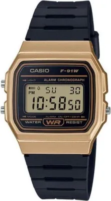 Produktbild von Casio Vintage Mod. F-91 Armband aus Bioharz, goldfarben
