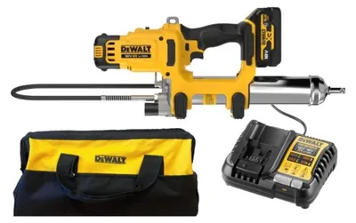 Obrázok produktu pre Akumulátorová maznička DEWALT 18 V DCGG581P1G, 2-rýchlostná, s batériou 5,0 Ah a taškou