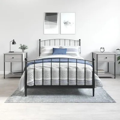 Produktbild von The Living Store Nachttische 2 Stk. Grau Sonoma 44x45x58 cm Holzwerkstoff