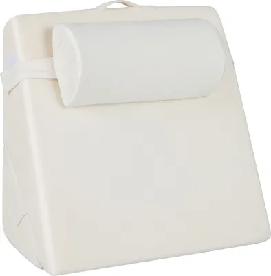 Produktbild von GOPLUS 3-teiliges Keilkissen-Set, ergonomisches Rückenstützkissen aus Air-Memory-Schaum, Lesekissen mit abnehmbarer Nackenrolle, Bezug waschbar, Bücherkissen Venenkissen für Bett & Sofa