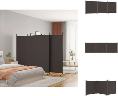A bedroom scene with a bed and a room divider.
