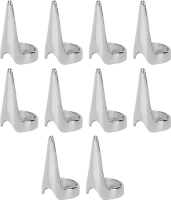 Imagen del producto de 10 unidades de herramienta para separar el vello de la barba, ideal para salones de belleza y uso doméstico. Anillos de aleación para separar y dividir el cabello, perfectos para trenzar y cortar. Color: plateado