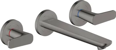 Zdjęcie produktu dla hansgrohe 3-otworowa bateria umywalkowa ścienna Axor Citterio C z wylewką 195 mm PBC