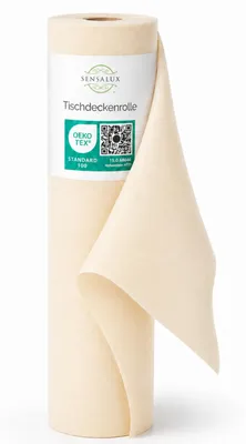 Produktbild von Sensalux Tischdeckenrolle, 1m x 10m Creme