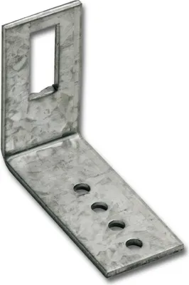 Immagine prodotto di Staffa di fissaggio per binario per tende in acciaio zincato