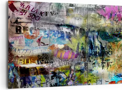 Produktbild von Bild auf Leinwand - Leinwandbild - Graffiti modern - 165x110cm - Wand Bild - Wanddeko - Wandbilder - Leinwanddruck - Bilder - Kunstdruck - Wanddekoration - Leinwand bilder - Wandkunst - CE165x110-3564