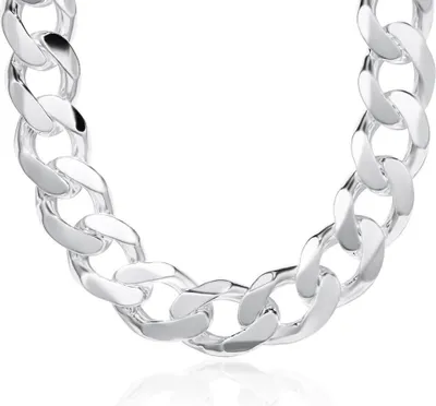 Produktbild von JEWLIX Massive Silber Panzerkette 19mm PK0190 -50cm