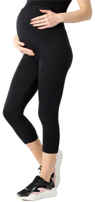 Image de Leggings de grossesse 3/4 pour femmes Be Mammy en Coton BE20-284 (noir, XL)