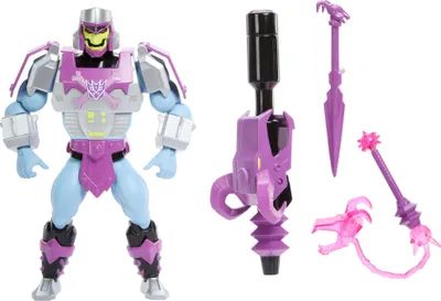 Obrázek produktu pro Figurka Skeletor z kolekce Masters of the Universe x Transformers, s brněním Megatrona, výška 14 cm