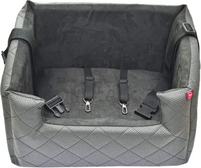 Produktbild von Hundesitz Autositze Autokörbchen Hundeautositz Autositz für Hunde Kunstleder Lux Grau M