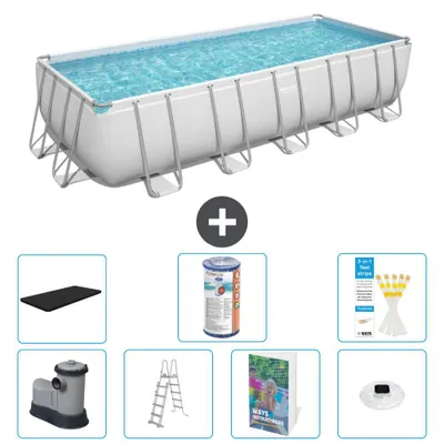 Image de Bestway Power Steel, piscine rectangulaire - 640 x 274 x 132 cm - Composée de 6 parties - Modèle S622