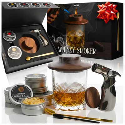 Zdjęcie produktu dla Zestaw do Wędzenia Whisky Smoker Gadżet Prezent dla Chłopaka Mężczyzny 11w1