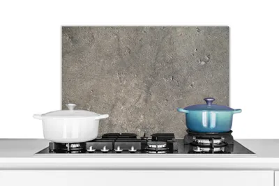 Obrázok produktu pre MuchoWow® Splashback Kuchyňa - Kuchynský backsplash - Ochrana steny pre sporák a drez Stena - betónová - sivá 70x50cm Alu-Dibond (alternatíva k