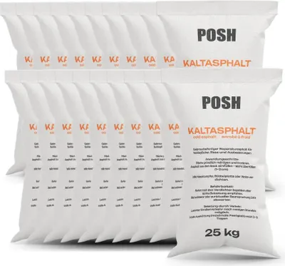 Produktbild von POSH Kaltasphalt 500 kg Bitumenmasse 0–8 mm, 20 x 25 kg