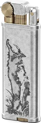 Obrázok produktu pre Vintage benzínový zapaľovač Wolf mosadz zo zliatiny zinku