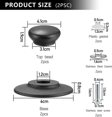 Produktbild von 2 Stš¹ck Topfdeckelgriff,Pfannendeckel,Topfdeckel Griff,Topf Deckelknopf,Topfgriffe,Topfdeckelgriff Ersatz,Griff fš¹r Topfdeckel Universal topfdeckel,Deckelgriff fš¹r Glasdeckel Ersatzteile,Griffschutz