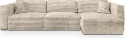 Produktbild von Masseno Ecksofa TOLMO mit Schlaffunktion L-Form, Sofa mit Bettkasten, Wohnzimmersofa, Couch, Soffa, Bettsofa, Couchgarnitur- Creme, TILIA 03