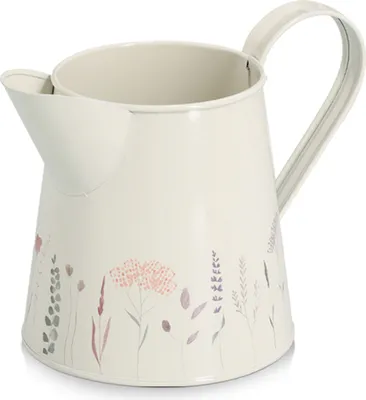 Image de Arrosoir/vase décoratif Zeller, 10x14 cm, 1,5 l, métal, blanc