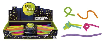 Produktbild von Quetschfigur Powerschnur glow in the dar TRENDHAUS 945341 sort.