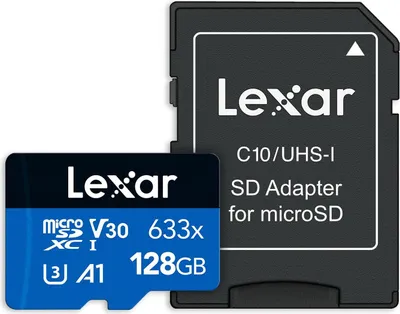 Obrázek produktu pro Karta Lexar microSDXC 128GB High-Performance 633x UHS-I U3 (LSDMI128BB633A)