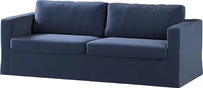 Produktbild von Dekoria Bezug für Karlstad 3-Sitzer Sofa nicht ausklappbar, lang, dunkelblau, Bezug für Sofahusse, Karlstad 3-Sitzer