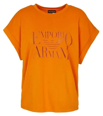 Productafbeelding van EMPORIO ARMANI Dames T-shirt met ronde hals, kleur: mango, maat: 32 EU