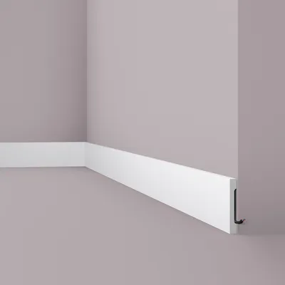 Produktbild von NOËL & MARQUET Sockelleiste FD2S WALLSTYL 110 x 15 x 2000 mm Polystyrol Weiß Fußleiste Fußbodenleiste Hochwertig