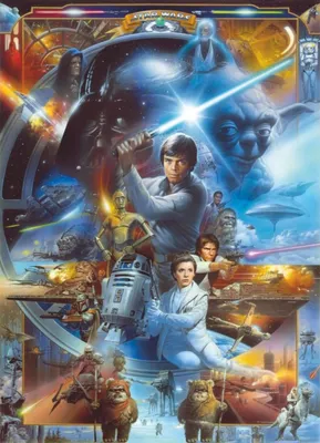 Obrázok produktu pre Fototapeta papierová 4-441 Disney Edition 2 Star Wars Luke Skywalker 4-dielna 184x254 cm