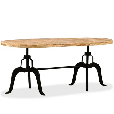 Produktbild von Esstisch Massivholz Mango und Stahl 180 cm